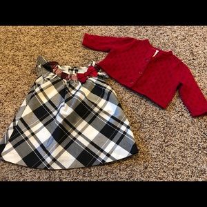 LAST CALL Baby girls holiday dress and cardigan
